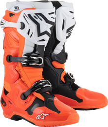 ALPINESTARS Tech 10 Enduro Boots - Fluorescent Orange/Black/White - US 13 / EU 48 2010025-4512-13