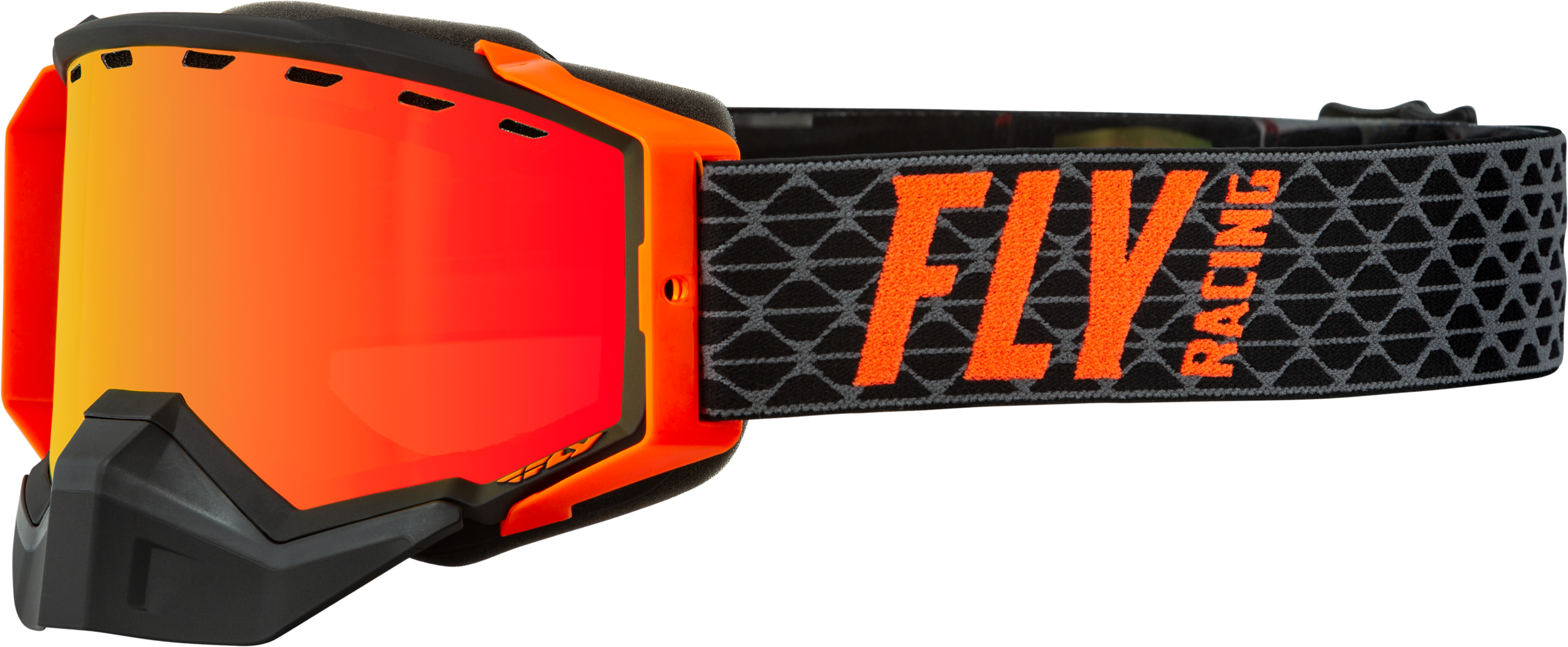 Zone Snow Goggle Black/Orange W/ Red Mirror/Amber Lens