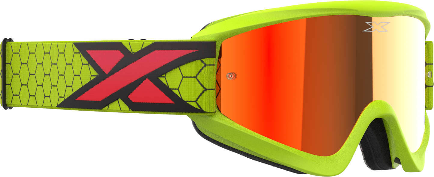 Flat Out Mirror Goggle Flo Ylw/Blk/Fire Rd Red Mirror