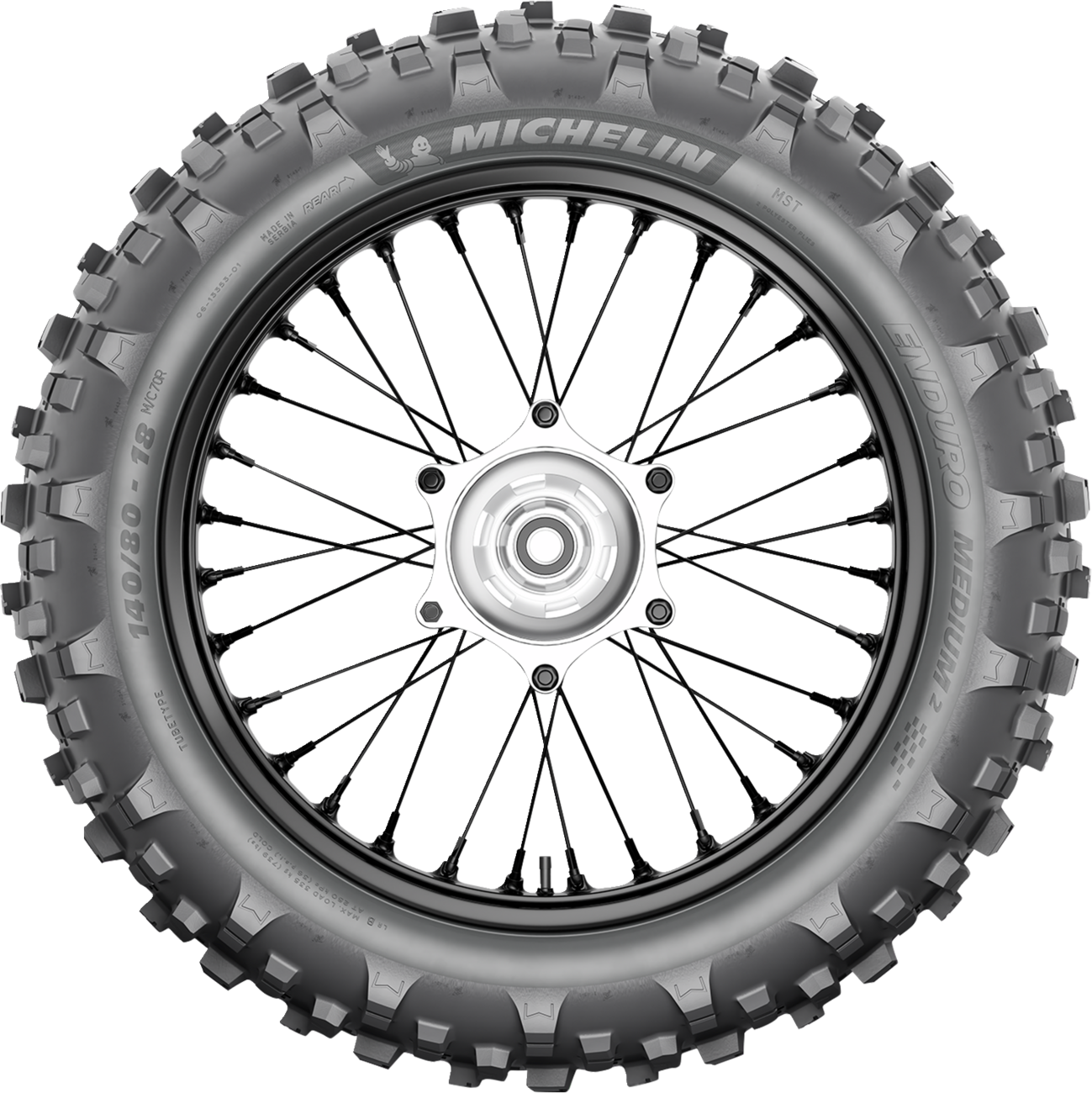 MICHELIN Tire - Enduro Medium 2 - Rear - 140/80-18 - 70M 45050