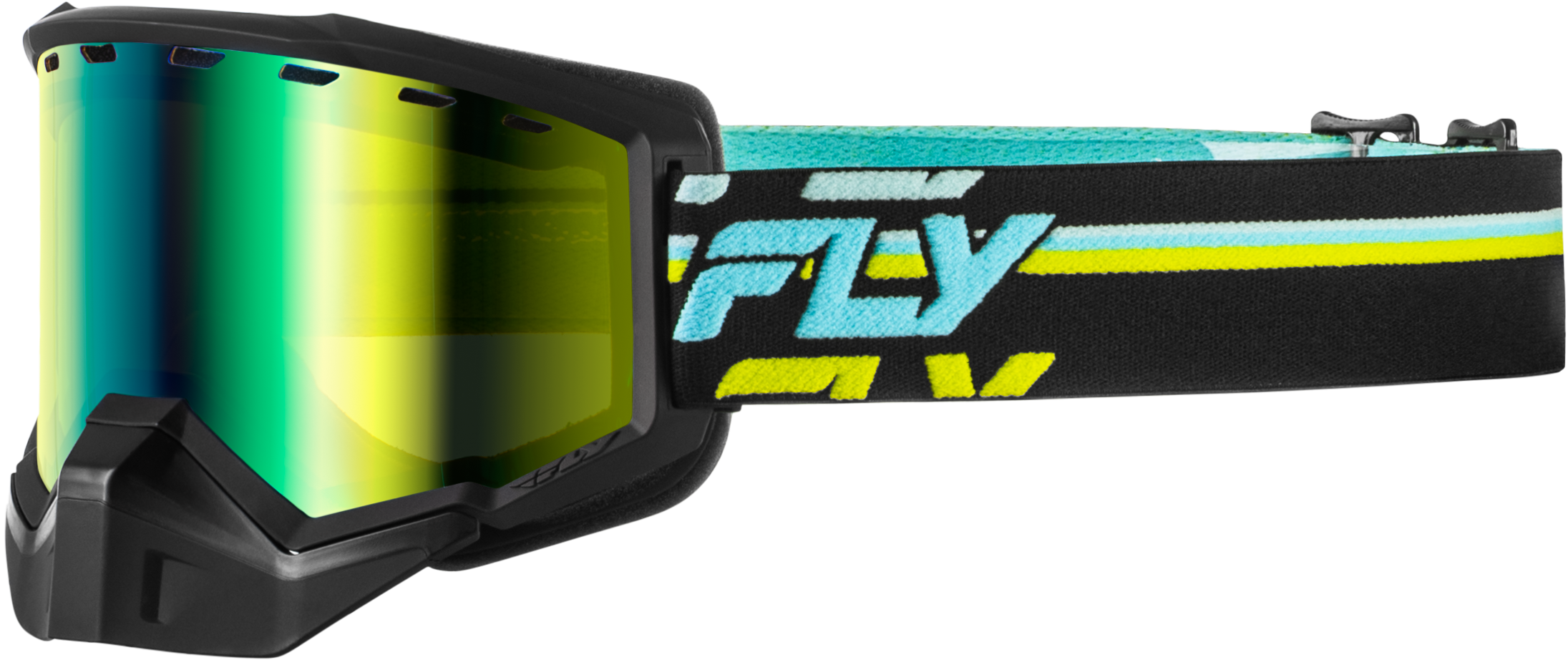 Focus Snow Goggle Blk/Hi Vis W/Green Mirror/Yellow Lens