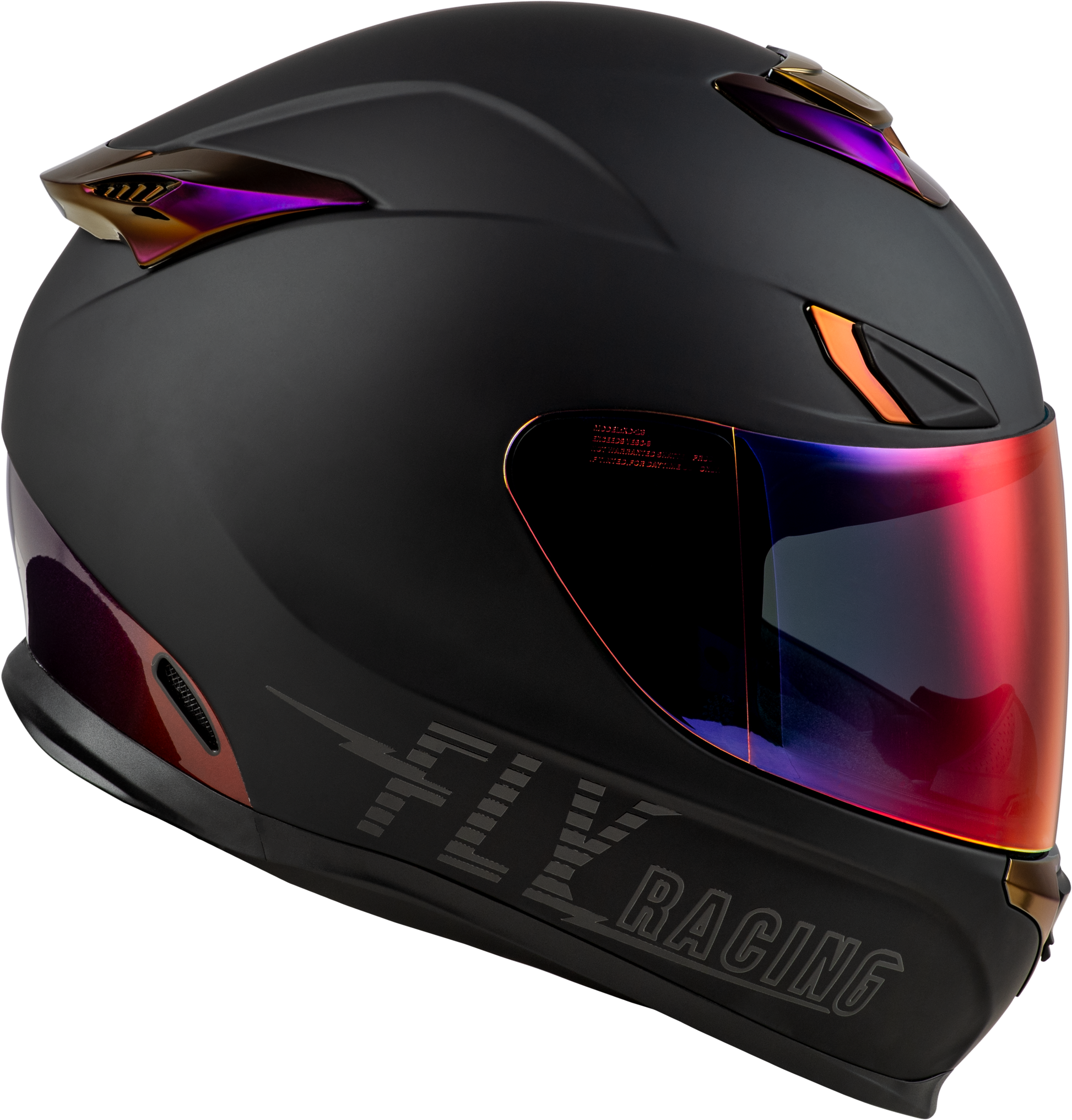 Sentinel Recon Helmet Matte Black/Purple Chrome Lg