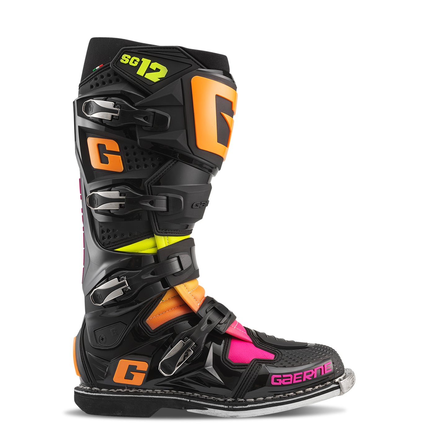 Sg12 Le Boots Black/Orange/Pink Sz 12