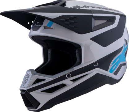 ALPINESTARS SM3 Helmet - Heat - Matte Silver/Blue/Black - Small 8301026-1949-S