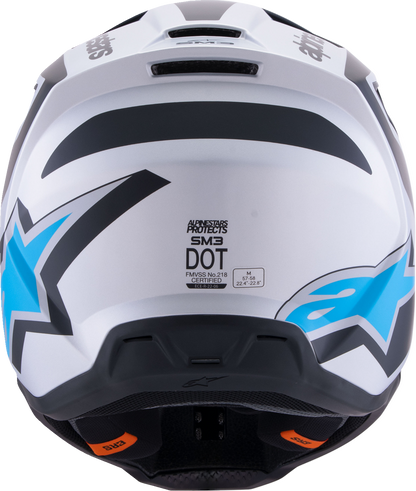 ALPINESTARS SM3 Helmet - Heat - Matte Silver/Blue/Black - Small 8301026-1949-S