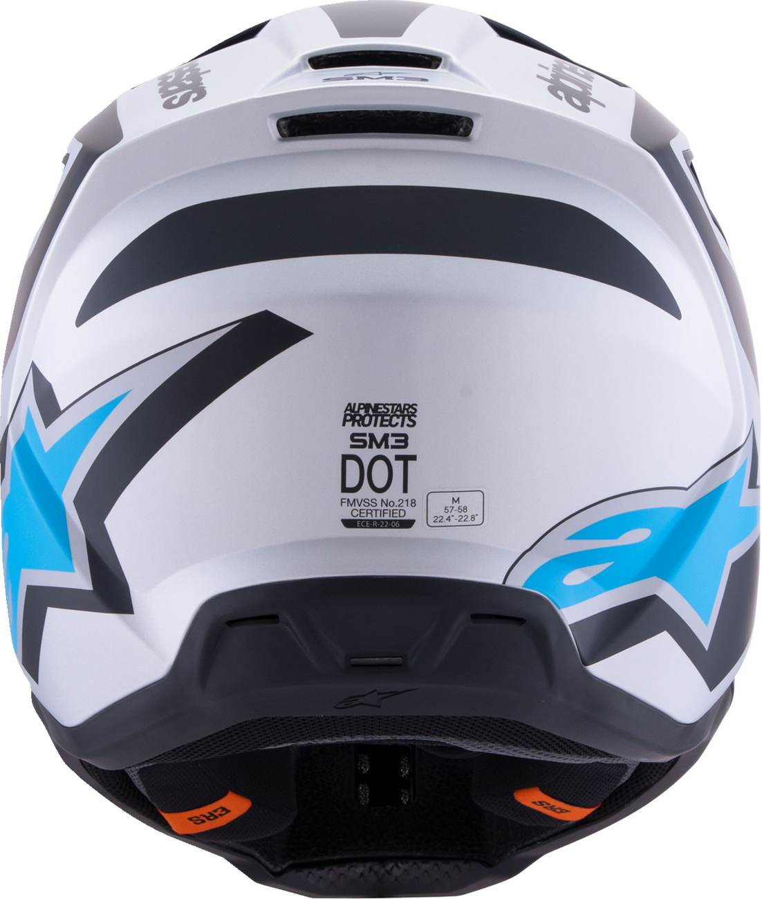 ALPINESTARS SM3 Helmet - Heat - Matte Silver/Blue/Black - XL 8301026-1949-XL