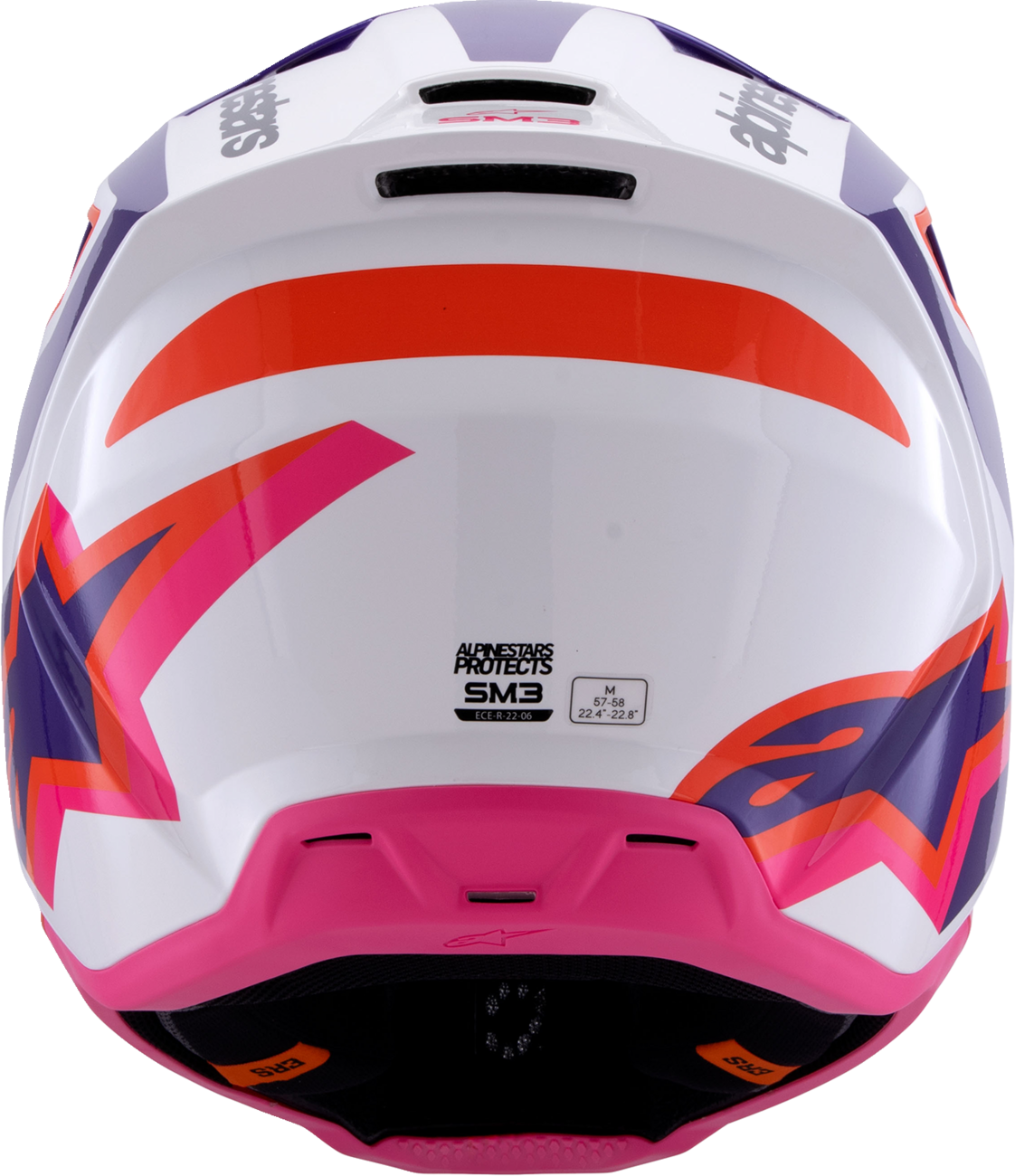 ALPINESTARS SM3 Helmet - Heat - Gloss White/Purple/Pink - XL 8301026-2052-XL