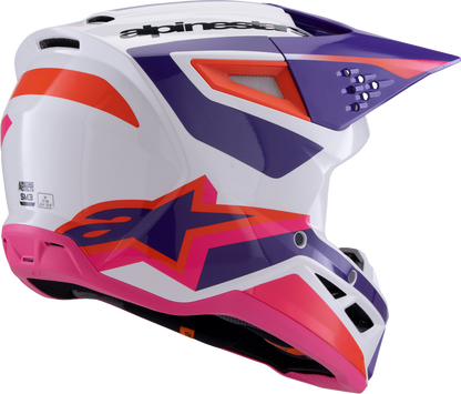 ALPINESTARS SM3 Helmet - Heat - Gloss White/Purple/Pink - XL 8301026-2052-XL