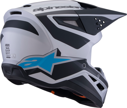 ALPINESTARS SM3 Helmet - Heat - Matte Silver/Blue/Black - Small 8301026-1949-S