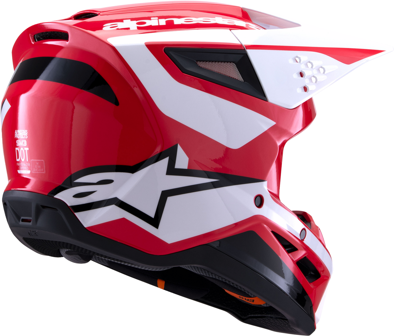 ALPINESTARS SM3 Helmet - Heat - Gloss Red/White/Black - Small 8301026-3126-S