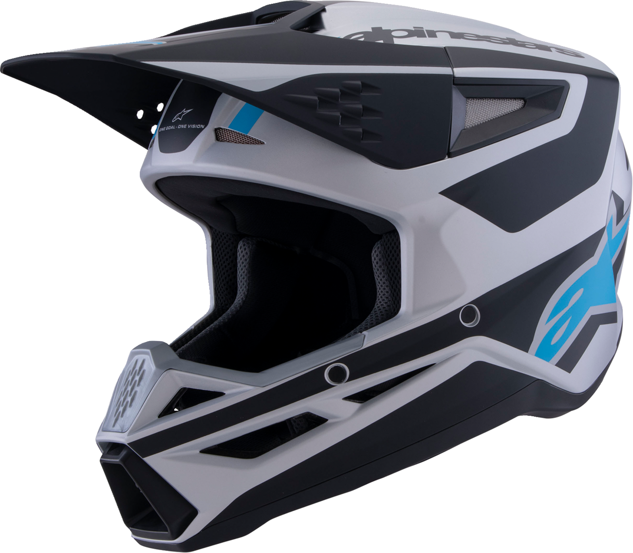 ALPINESTARS SM3 Helmet - Heat - Matte Silver/Blue/Black - 2XL 8301026-1949-XXL