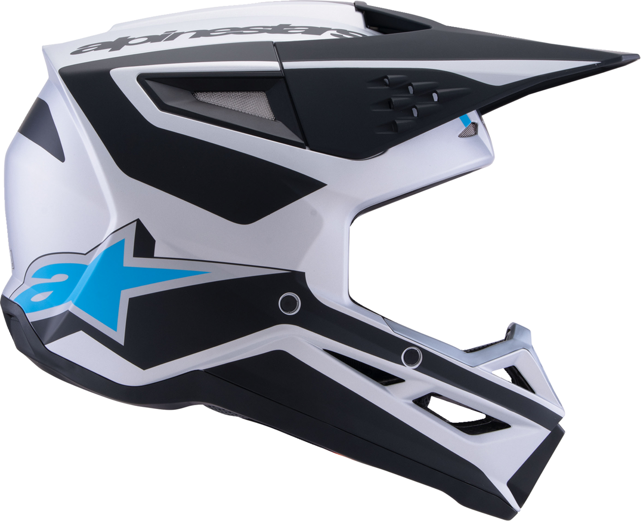 ALPINESTARS SM3 Helmet - Heat - Matte Silver/Blue/Black - Medium 8301026-1949-M