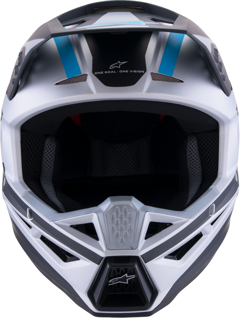 ALPINESTARS SM3 Helmet - Heat - Matte Silver/Blue/Black - Medium 8301026-1949-M