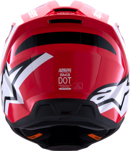 ALPINESTARS SM3 Helmet - Heat - Gloss Red/White/Black - Medium 8301026-3126-M