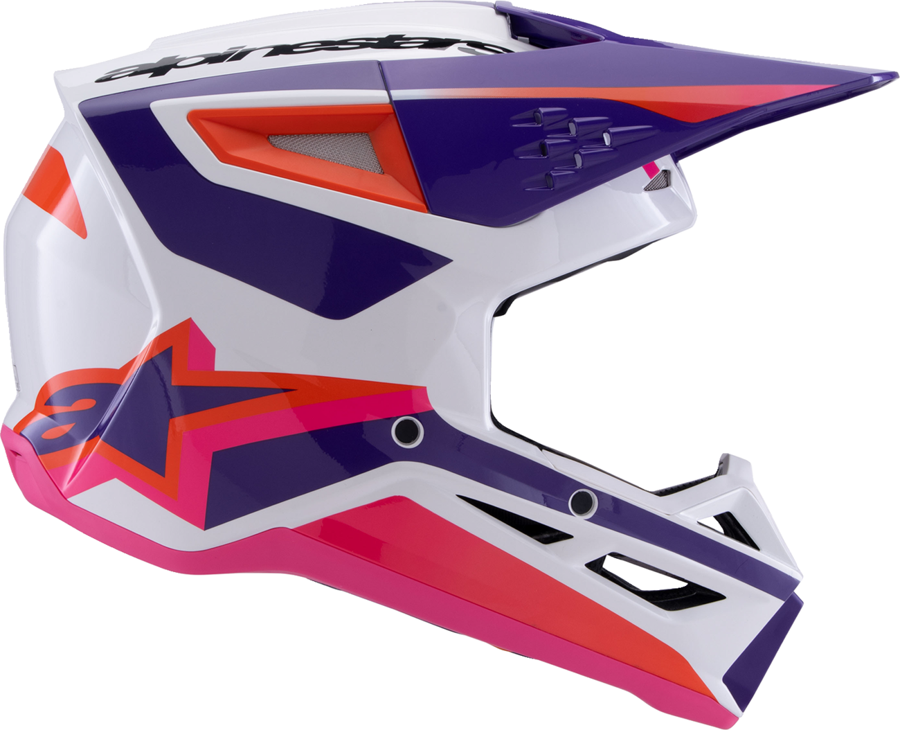 ALPINESTARS SM3 Helmet - Heat - Gloss White/Purple/Pink - XS 8301026-2052-XS