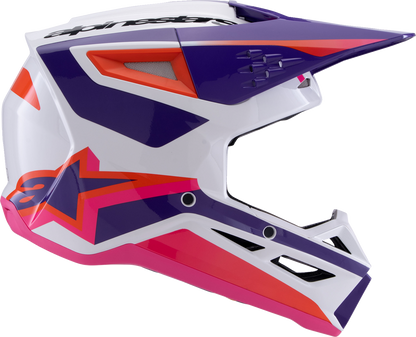 ALPINESTARS SM3 Helmet - Heat - Gloss White/Purple/Pink - 2XL 8301026-2052-XXL