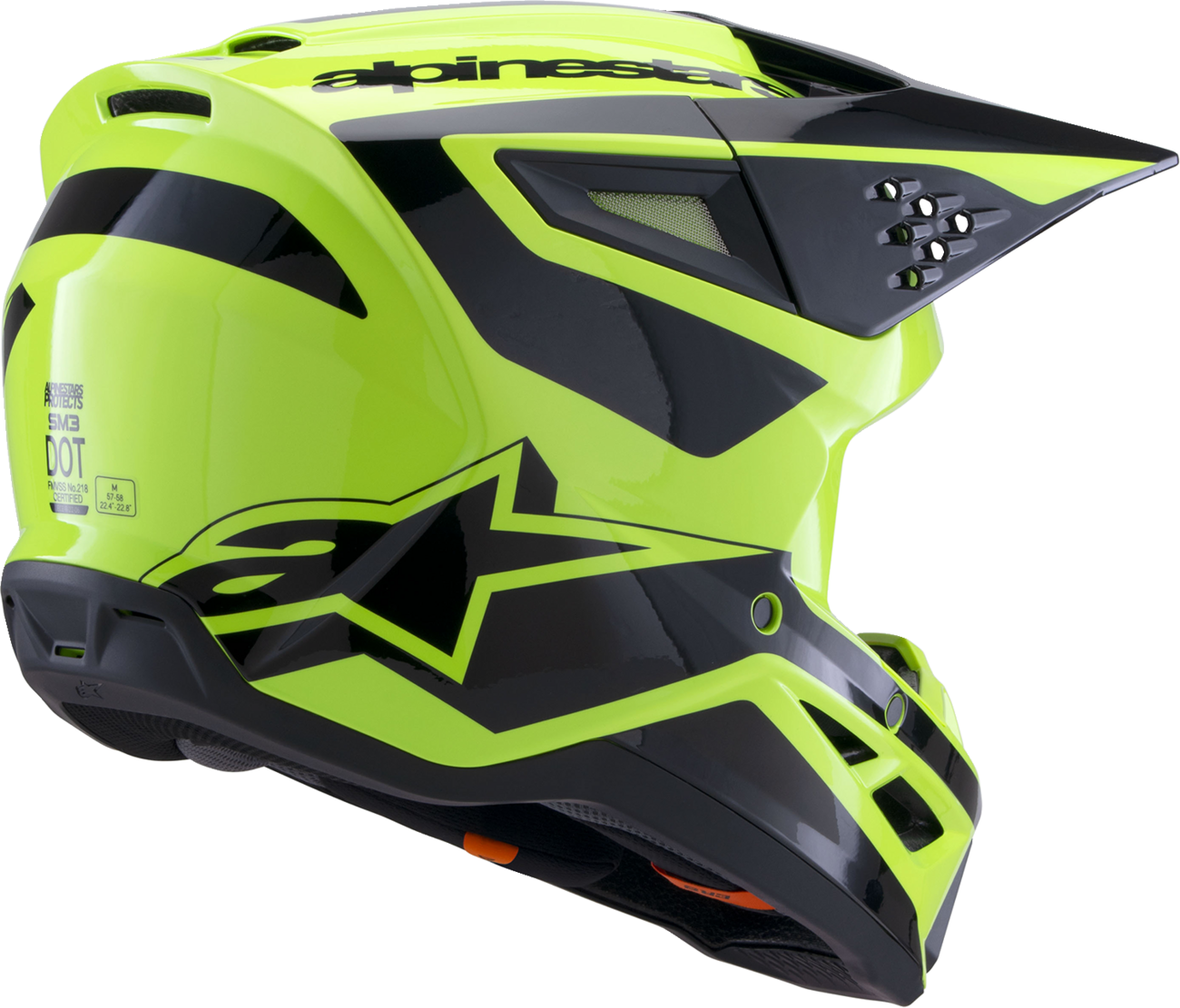 ALPINESTARS SM3 Helmet - Heat - Gloss Yellow Fluo/Black - 2XL 8301026-5011-XXL