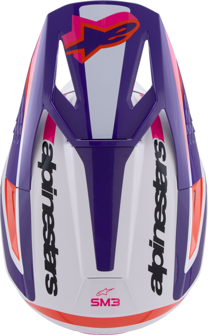 ALPINESTARS SM3 Helmet - Heat - Gloss White/Purple/Pink - Medium 8301026-2052-M