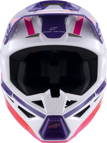 ALPINESTARS SM3 Helmet - Heat - Gloss White/Purple/Pink - 2XL 8301026-2052-XXL