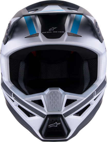 ALPINESTARS SM3 Helmet - Heat - Matte Silver/Blue/Black - 2XL 8301026-1949-XXL