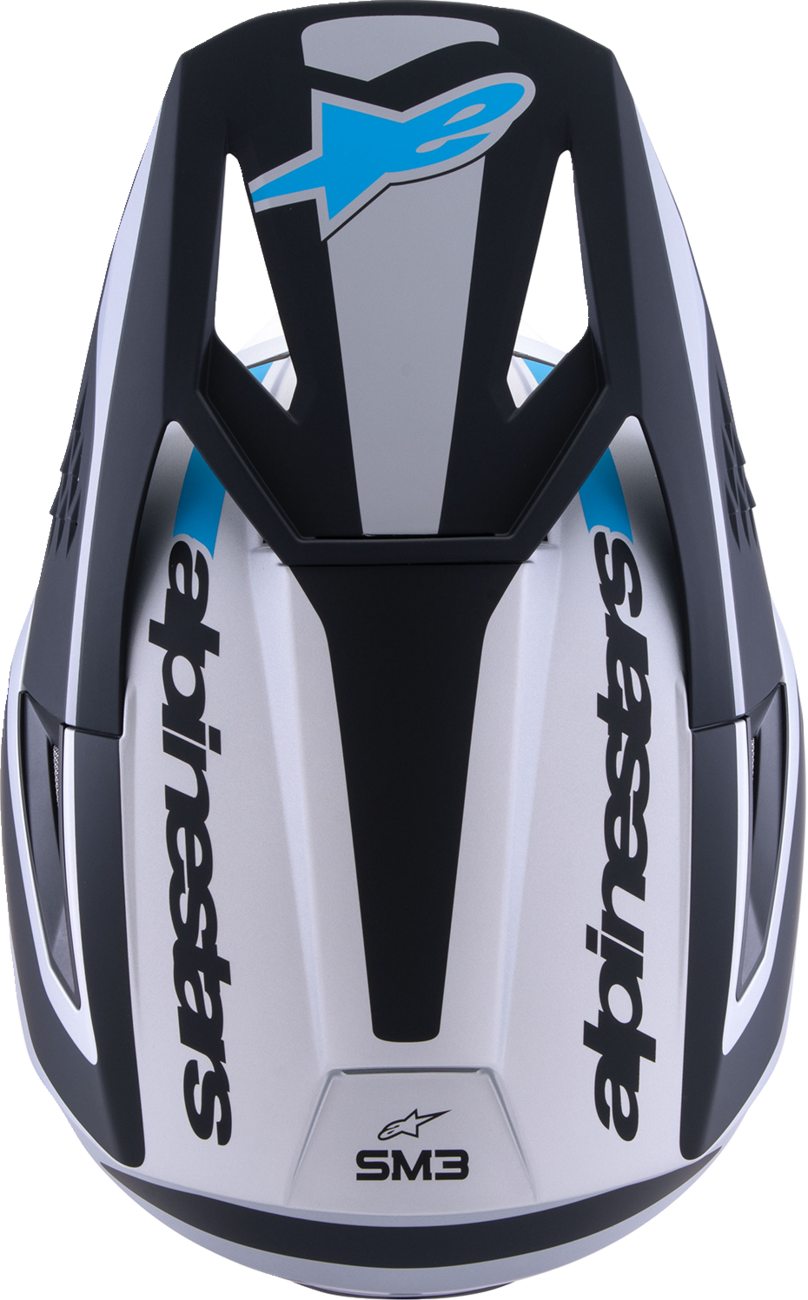 ALPINESTARS SM3 Helmet - Heat - Matte Silver/Blue/Black - 2XL 8301026-1949-XXL
