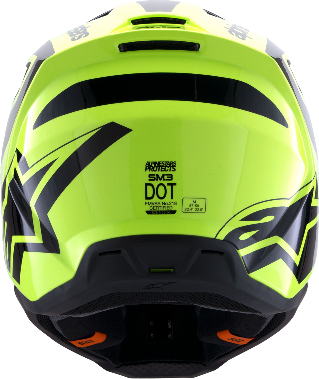 ALPINESTARS SM3 Helmet - Heat - Gloss Yellow Fluo/Black - XS 8301026-5011-XS