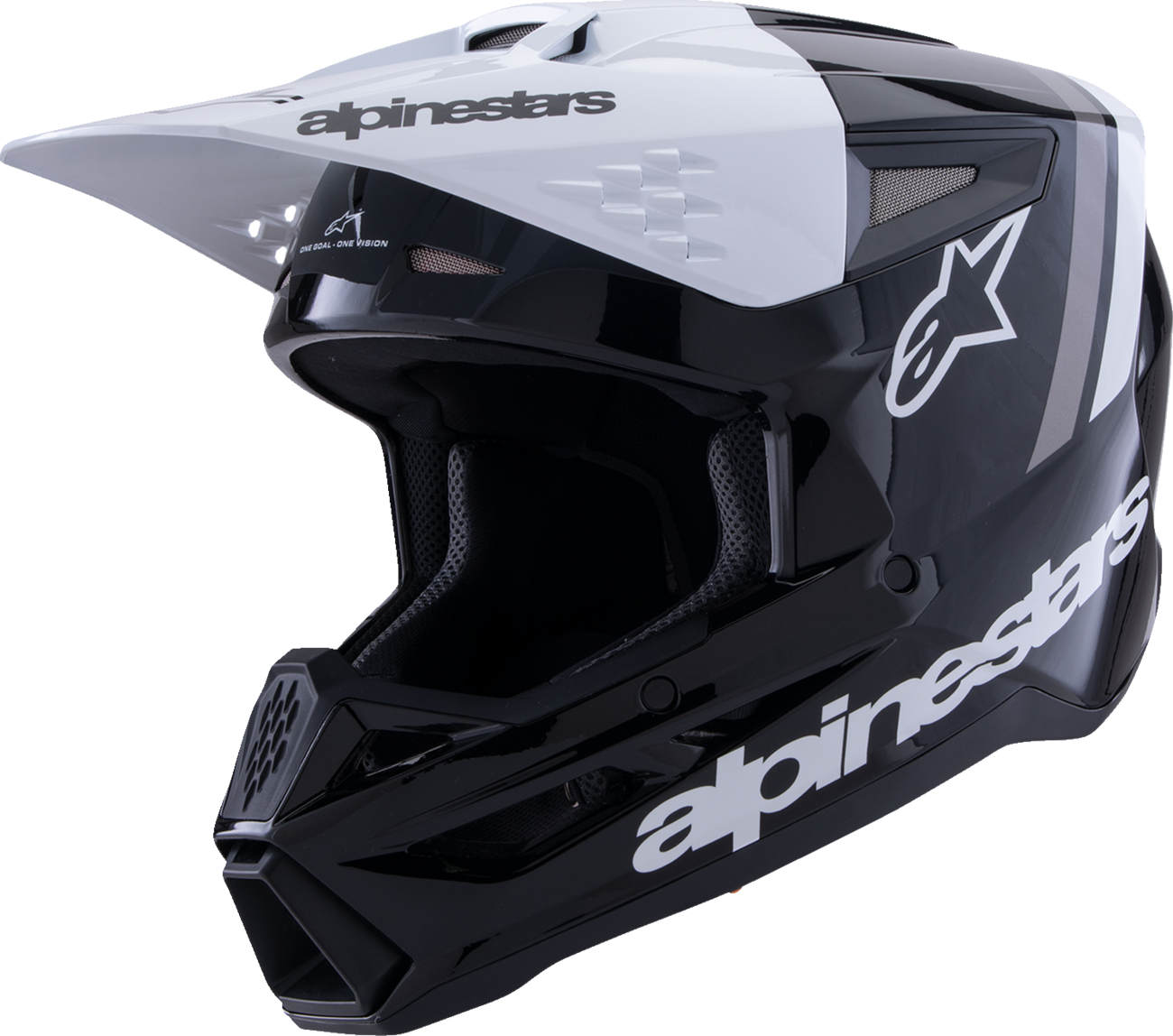 ALPINESTARS SM3 Helmet - Radium - Gloss Black/White/Gray - Large 8300826-1546-L