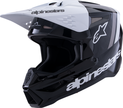 ALPINESTARS SM3 Helmet - Radium - Gloss Black/White/Gray - XL 8300826-1546-XL