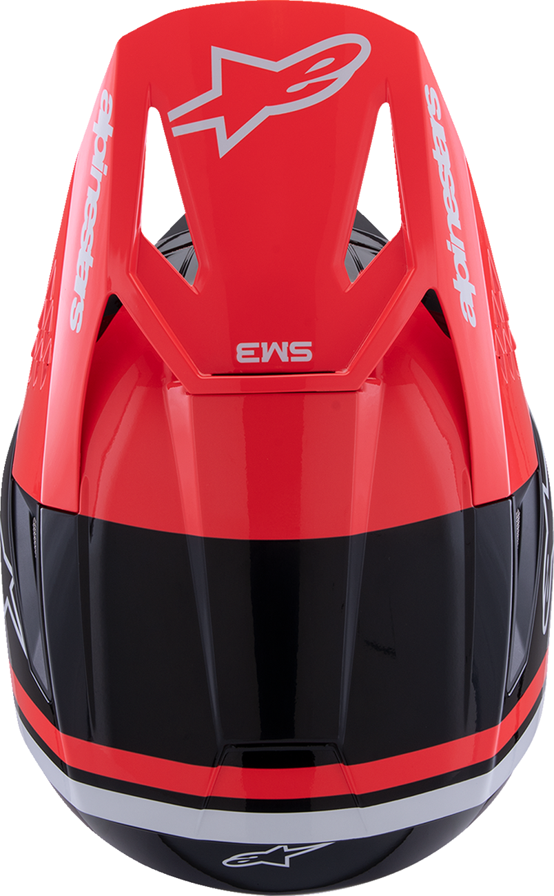 ALPINESTARS SM3 Helmet - Radium - Gloss Black/Red Fluo/White - XS 8300826-1553-XS