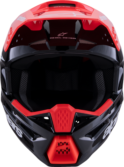 ALPINESTARS SM3 Helmet - Radium - Gloss Black/Red Fluo/White - XS 8300826-1553-XS