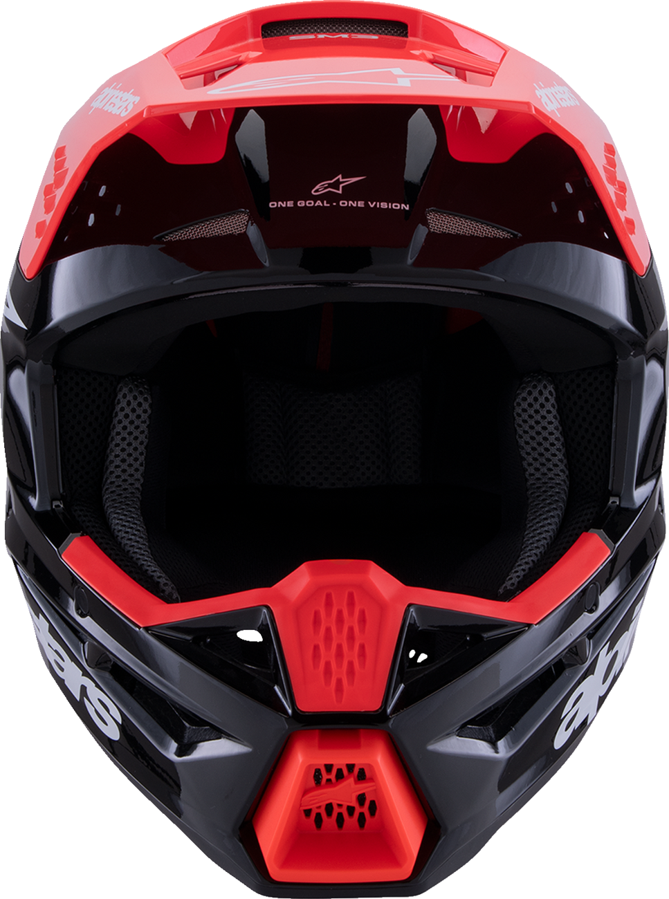 ALPINESTARS SM3 Helmet - Radium - Gloss Black/Red Fluo/White - Small 8300826-1553-S