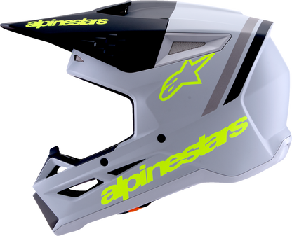 ALPINESTARS SM3 Helmet - Radium - Matte Gray/Black/Yellow Fluo - XS 8300826-9510-XS