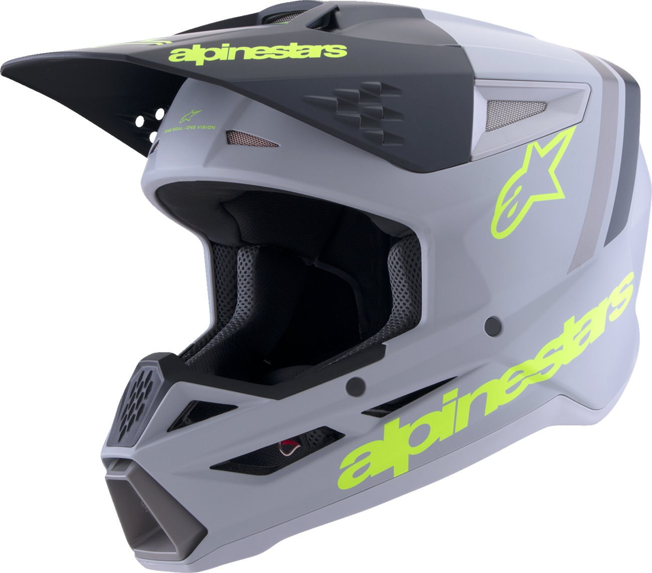ALPINESTARS SM3 Helmet - Radium - Matte Gray/Black/Yellow Fluo - Small 8300826-9510-S