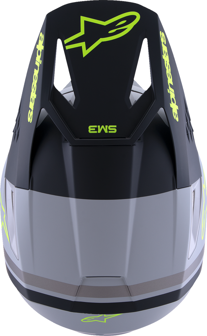 ALPINESTARS SM3 Helmet - Radium - Matte Gray/Black/Yellow Fluo - Small 8300826-9510-S