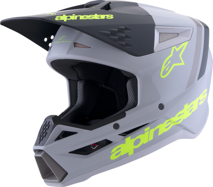 ALPINESTARS SM3 Helmet - Radium - Matte Gray/Black/Yellow Fluo - 2XL 8300826-9510-XXL