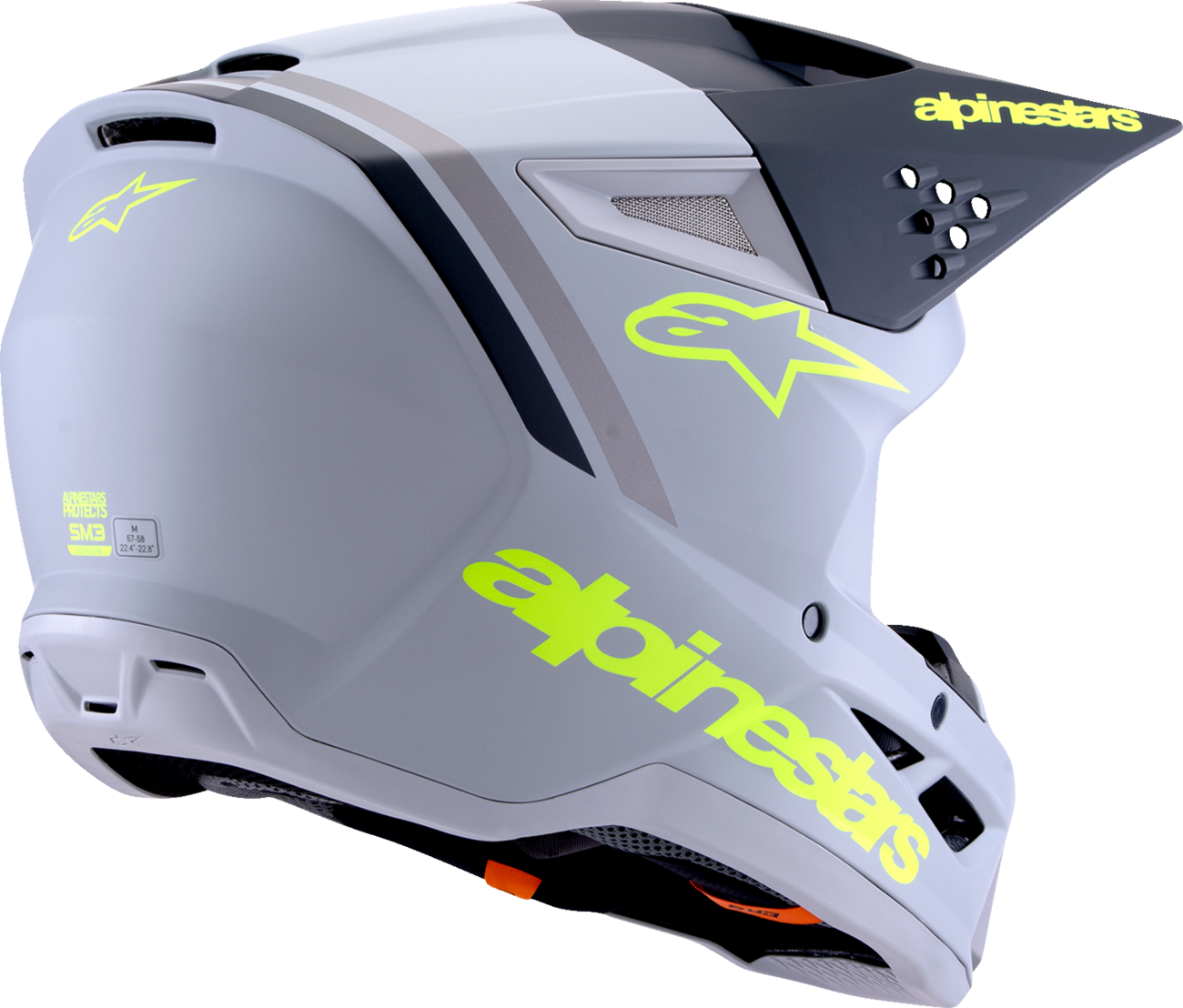 ALPINESTARS SM3 Helmet - Radium - Matte Gray/Black/Yellow Fluo - XL 8300826-9510-XL