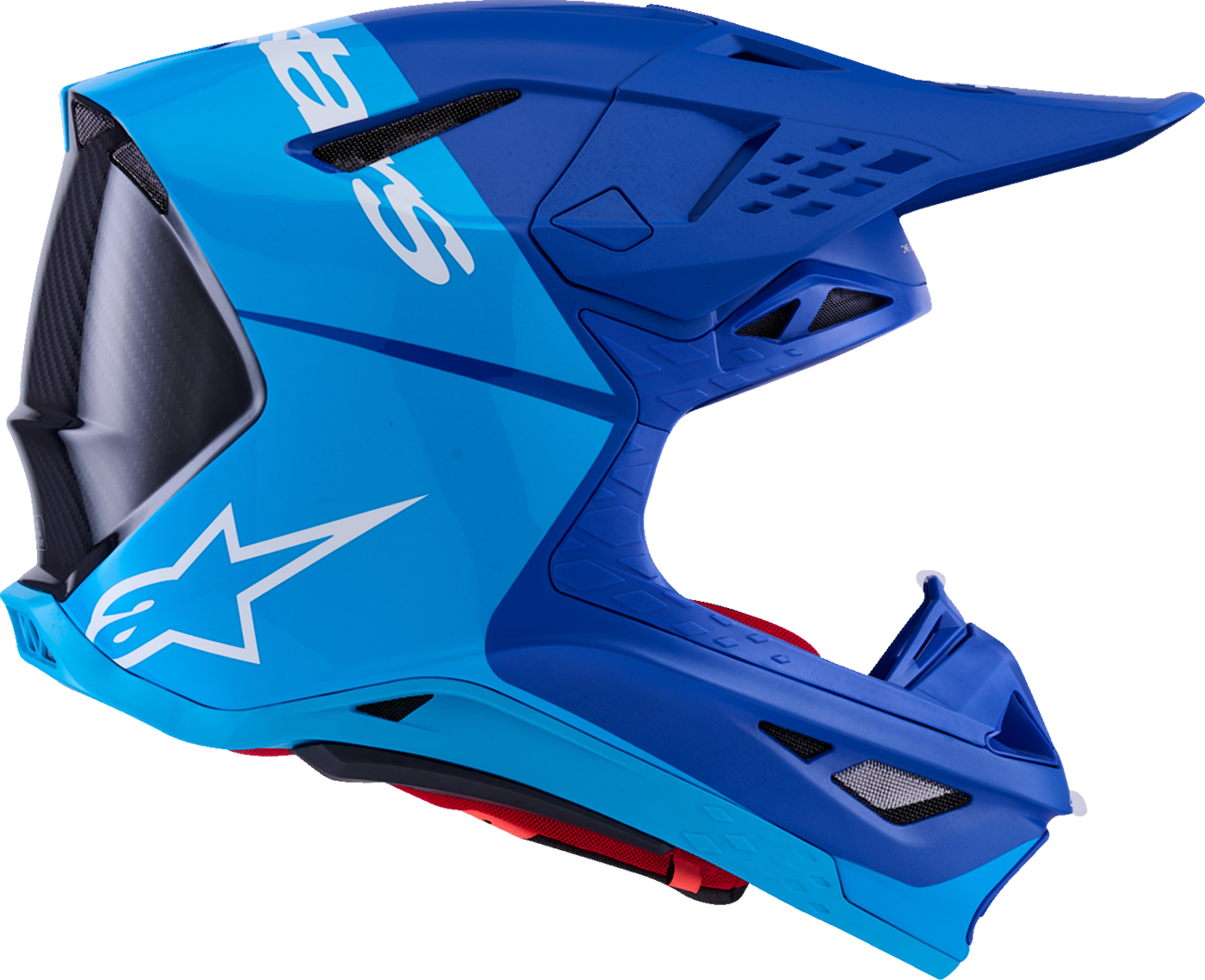 ALPINESTARS Supertech M10 Helmet - Flood - MIPS® - Blue/Black Carbon - Small 8301023-7282-S