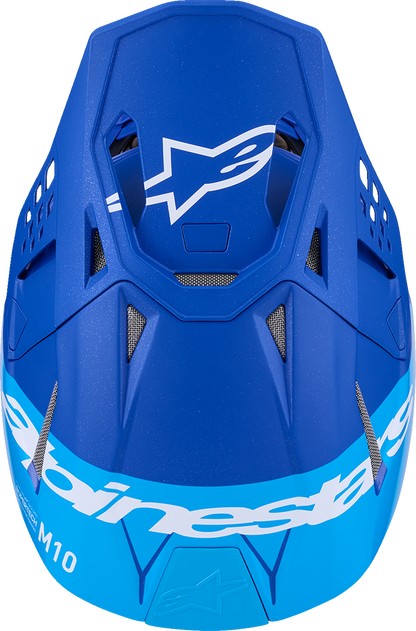 ALPINESTARS Supertech M10 Helmet - Flood - MIPS® - Blue/Black Carbon - Small 8301023-7282-S