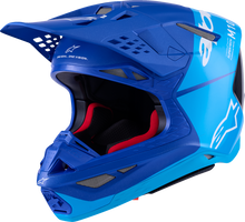 ALPINESTARS Supertech M10 Helmet - Flood - MIPS® - Blue/Black Carbon - 2XL 8301023-7282-XXL