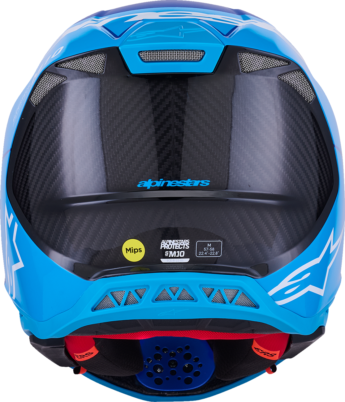 ALPINESTARS Supertech M10 Helmet - Flood - MIPS® - Blue/Black Carbon - XL 8301023-7282-XL