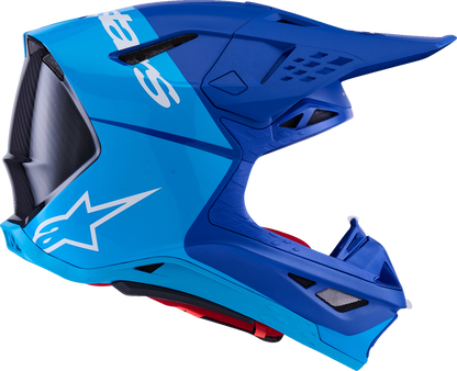 ALPINESTARS Supertech M10 Helmet - Flood - MIPS® - Blue/Black Carbon - 2XL 8301023-7282-XXL