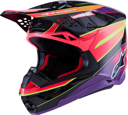 ALPINESTARS Supertech M10 Helmet - MIPS® - Era - Gloss Pink/Violet/Yellow Fluo - Small 8301223-3145-S