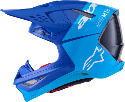 ALPINESTARS Supertech M10 Helmet - Flood - MIPS® - Blue/Black Carbon - 2XL 8301023-7282-XXL
