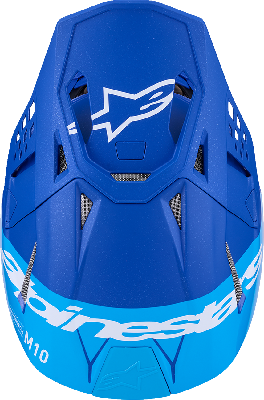 ALPINESTARS Supertech M10 Helmet - Flood - MIPS® - Blue/Black Carbon - 2XL 8301023-7282-XXL