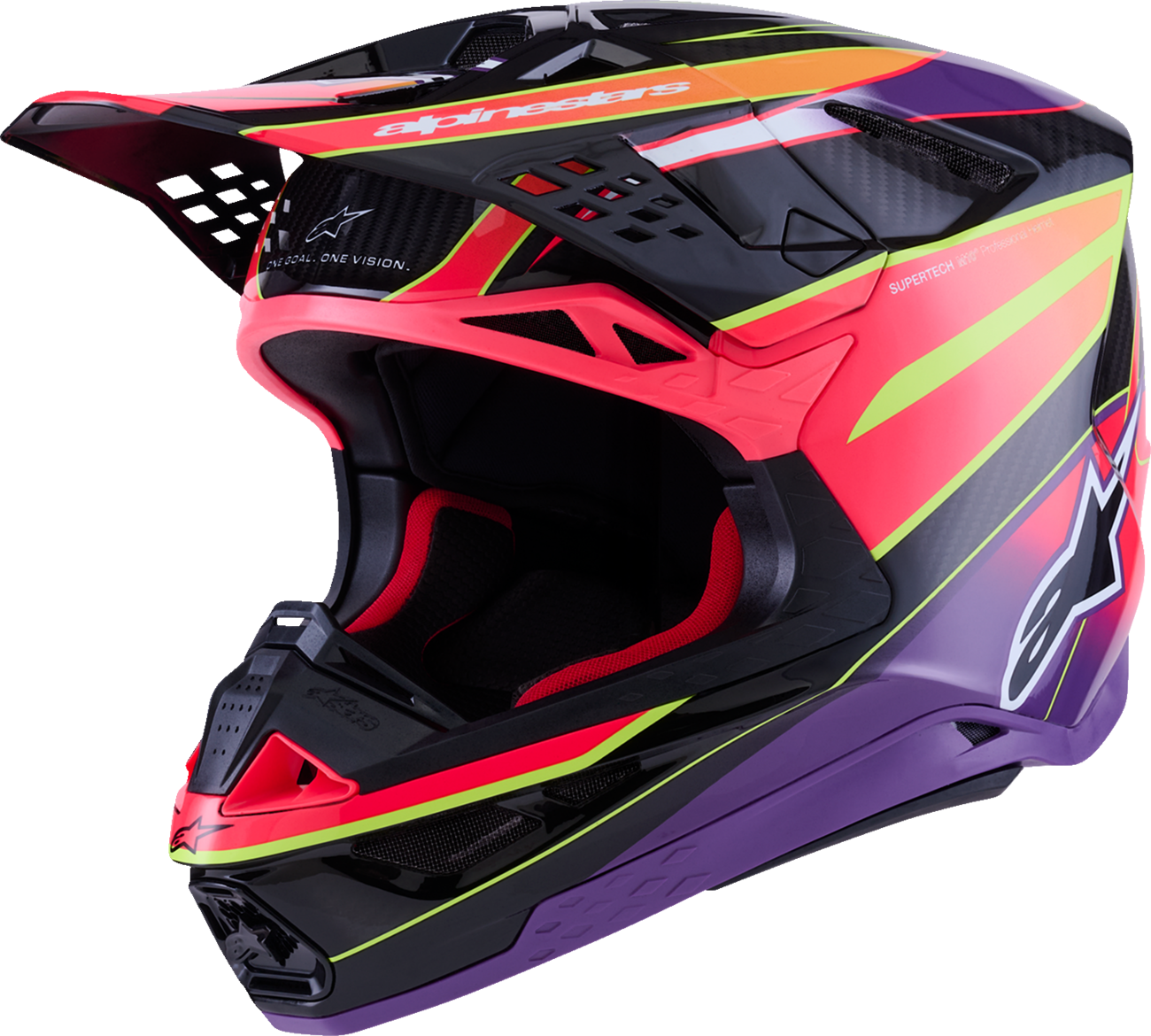 ALPINESTARS Supertech M10 Helmet - MIPS® - Era - Gloss Pink/Violet/Yellow Fluo - Large 8301223-3145-L