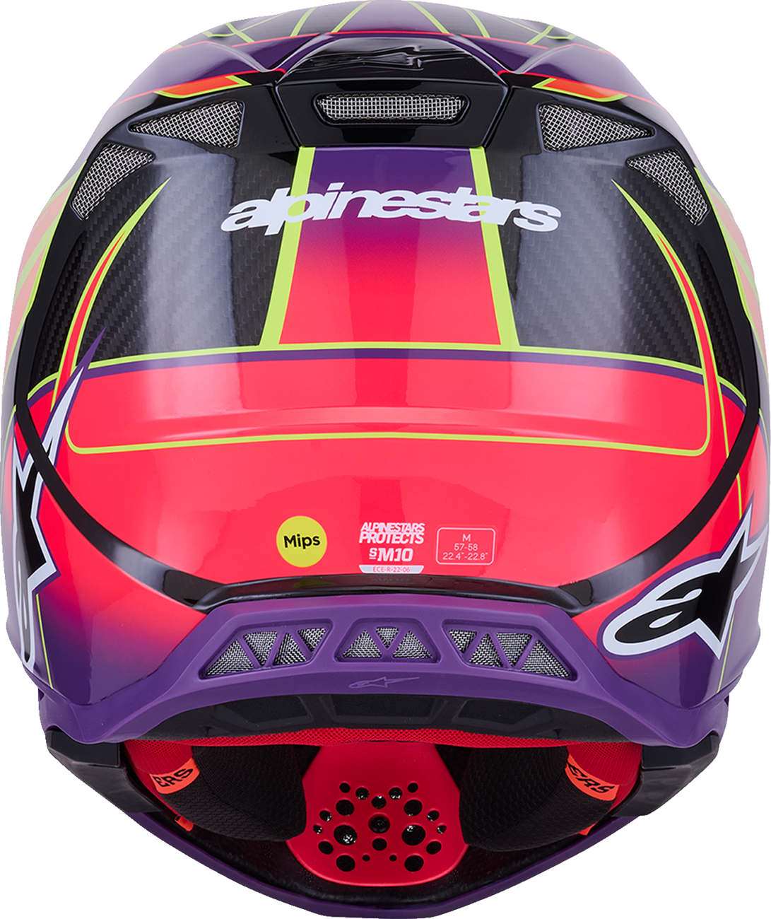 ALPINESTARS Supertech M10 Helmet - MIPS® - Era - Gloss Pink/Violet/Yellow Fluo - Large 8301223-3145-L
