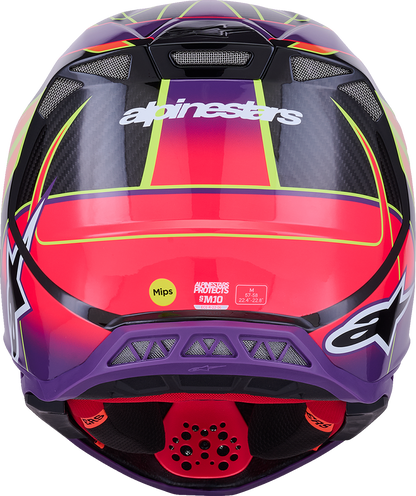 ALPINESTARS Supertech M10 Helmet - MIPS® - Era - Gloss Pink/Violet/Yellow Fluo - Large 8301223-3145-L