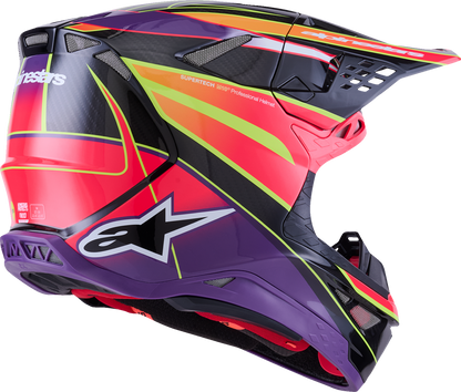 ALPINESTARS Supertech M10 Helmet - MIPS® - Era - Gloss Pink/Violet/Yellow Fluo - Medium 8301223-3145-M
