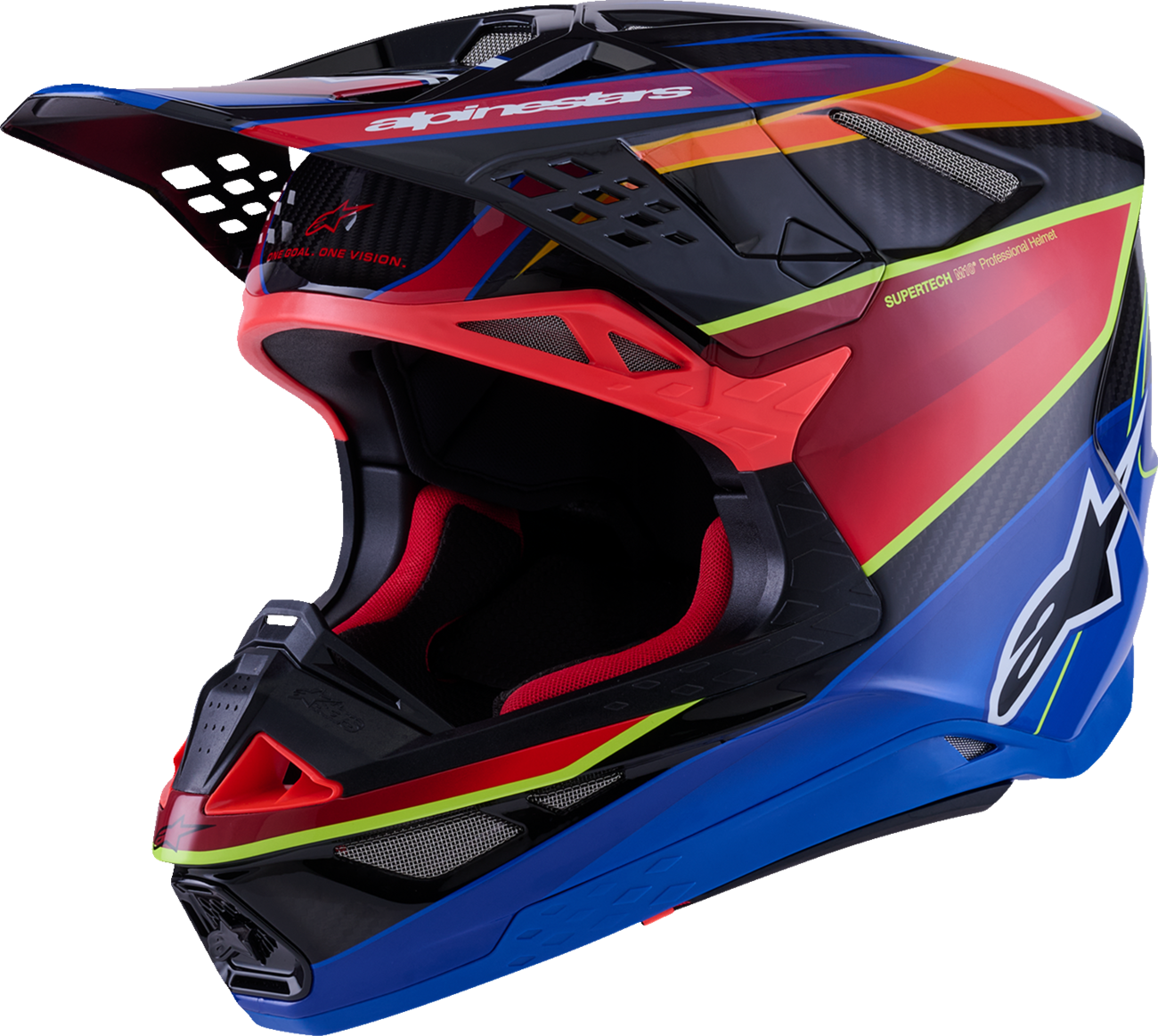 ALPINESTARS Supertech M10 Helmet - MIPS® - Era - Gloss/Blue/Red/Yellow Fluo - Large 8301223-7356-L