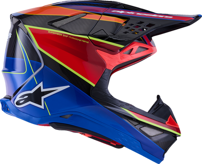 ALPINESTARS Supertech M10 Helmet - MIPS® - Era - Gloss Blue/Red/Yellow Fluo - Medium 8301223-7356-M